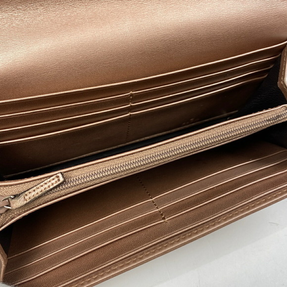 Gucci Guccisima Bifold Long Wallet Lovely Heart Shima Metallic Pink - Picture 5 of 7